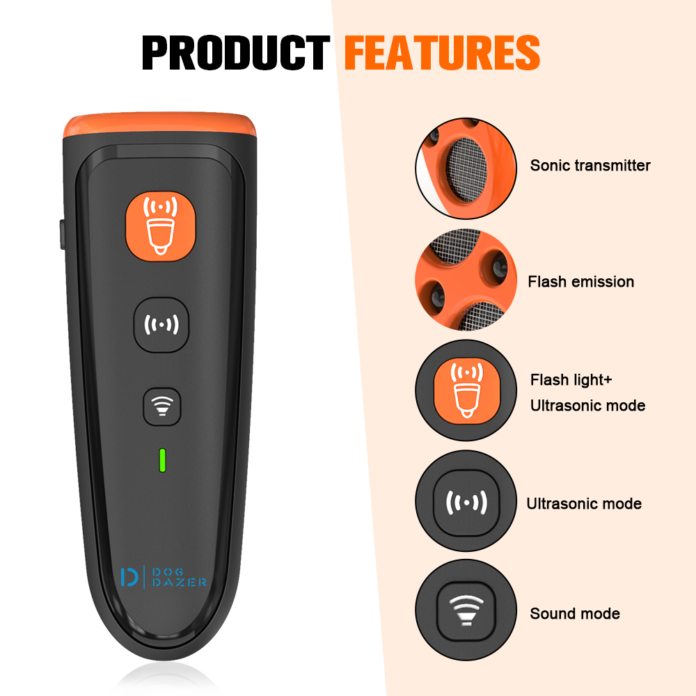 DOG DAZER Ultrasonic Dog Training Device & Anti Bark Deterrent - DogDazer